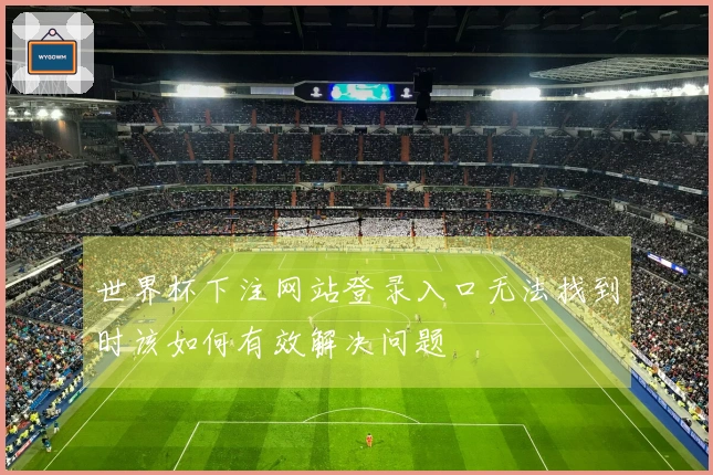 世界杯下注网站登录入口无法找到时该如何有效解决问题